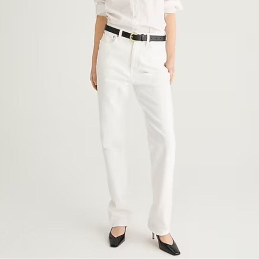 J. Crew Slim Demi Boot Cut Jeans In White Wash